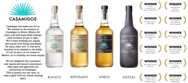 (LIMITED TIME OFFER) CASAMIGOS TEQUILA/卡薩明戈龍舌蘭 : ANEJO X 1 , BLANCO X 1 , MEZCAL X 1 , REPOSADO X 1